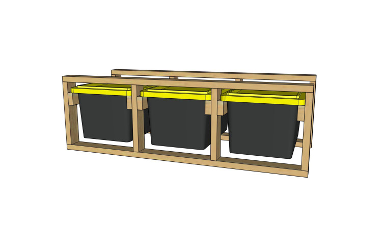 1 X 3 Custom Tote Storage Racks