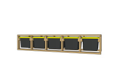 1 X 5 Custom Tote Storage Racks