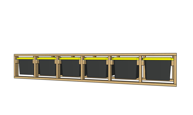 1 X 6 Custom Tote Storage Racks