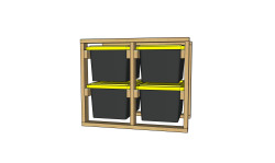 2 X 2 Custom Tote Storage Racks