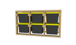 2 X 3 Custom Tote Storage Racks