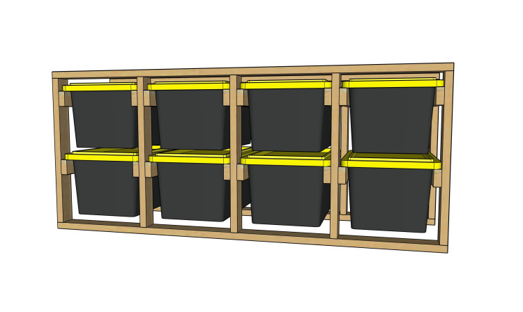 2 X 4 Custom Tote Storage Racks