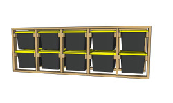 2 X 5 Custom Tote Storage Racks