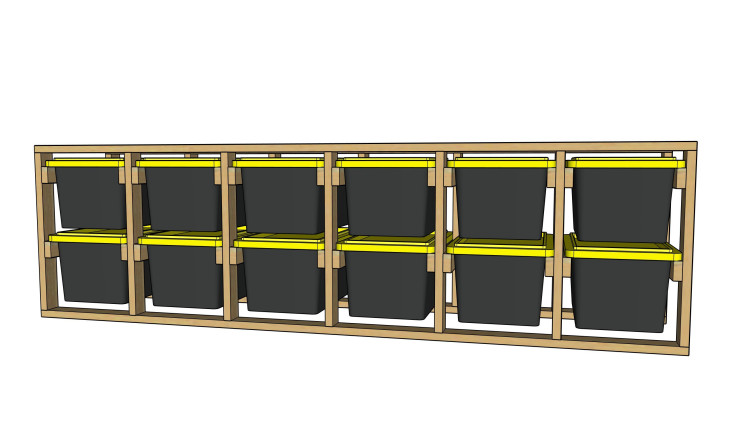 2 X 6 Custom Tote Storage Racks