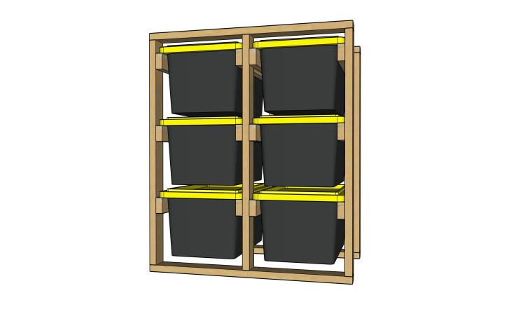 3 X 2 Custom Tote Storage Racks