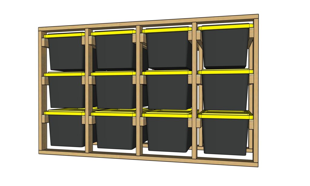 3x4 Custom Tote Storage Racks I