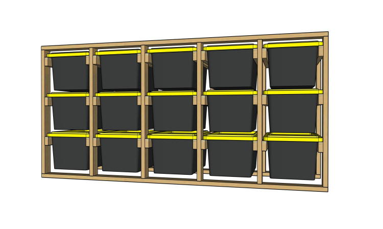 3 X 5 Custom Tote Storage Racks