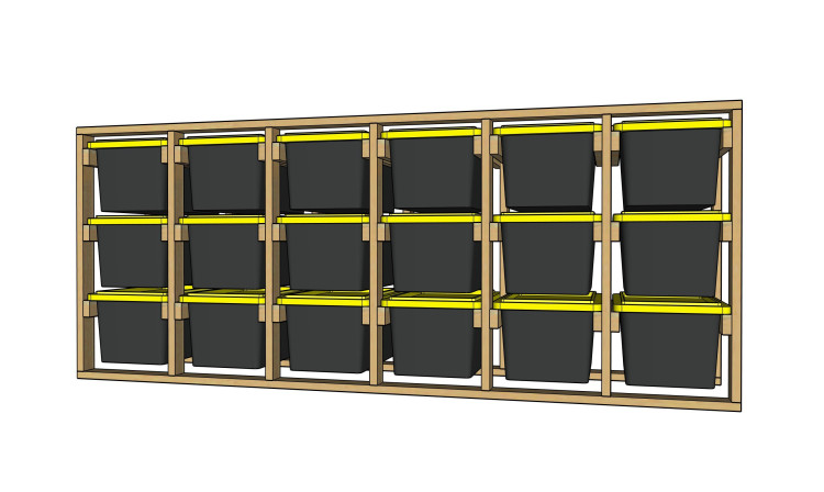 3 X 6 Custom Tote Storage Racks