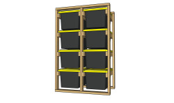 4 X 2 Custom Tote Storage Racks