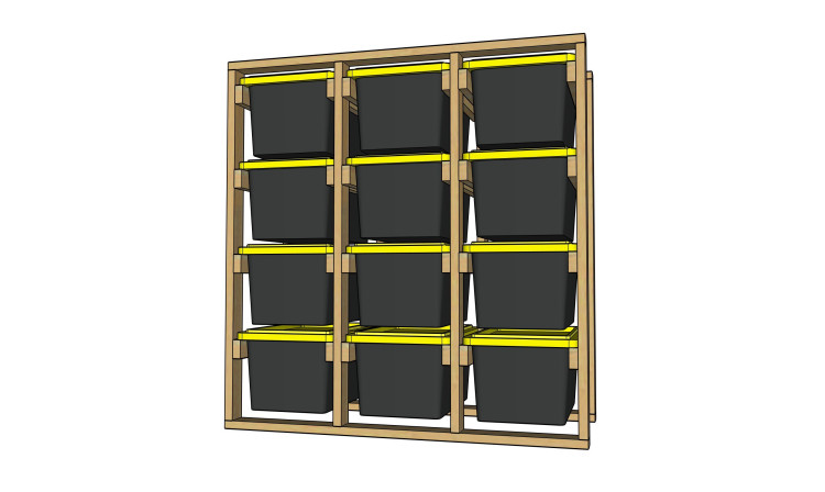 4 X 3 Custom Tote Storage Racks