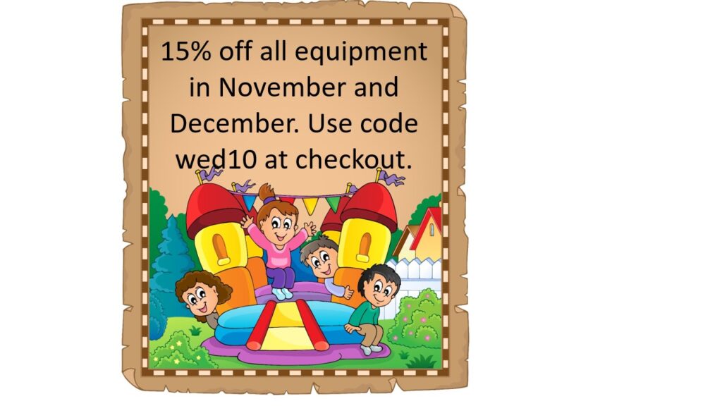 Discount promotion for bounce equipment
