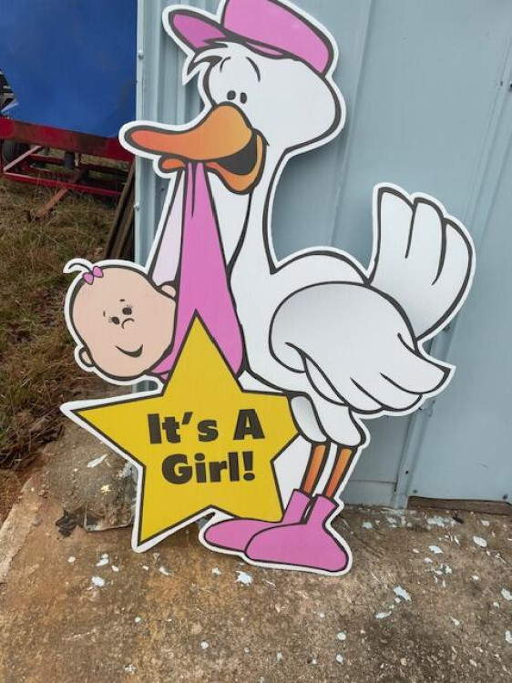 Card - It's a Girl Add a Yard Card